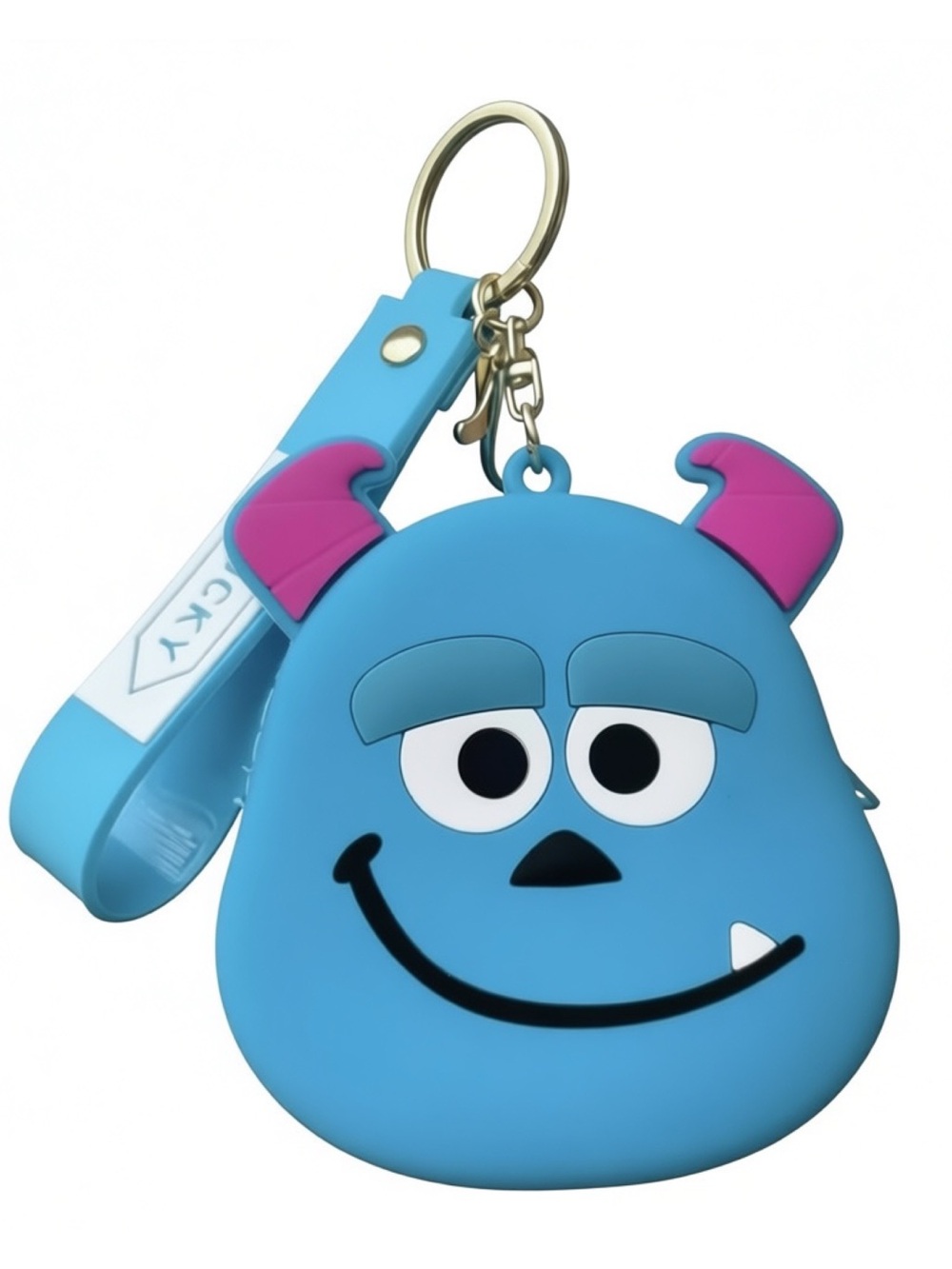 Monsters Inc Sulley Coins/Candies Zipper Pouch Bag Silicone Keychain Bag Charm